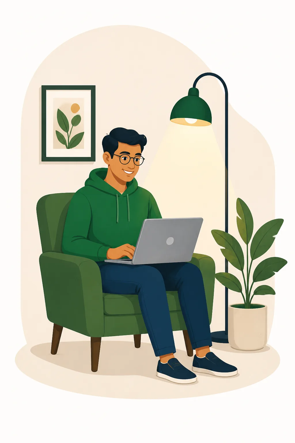 A community member using Connect Indians from home