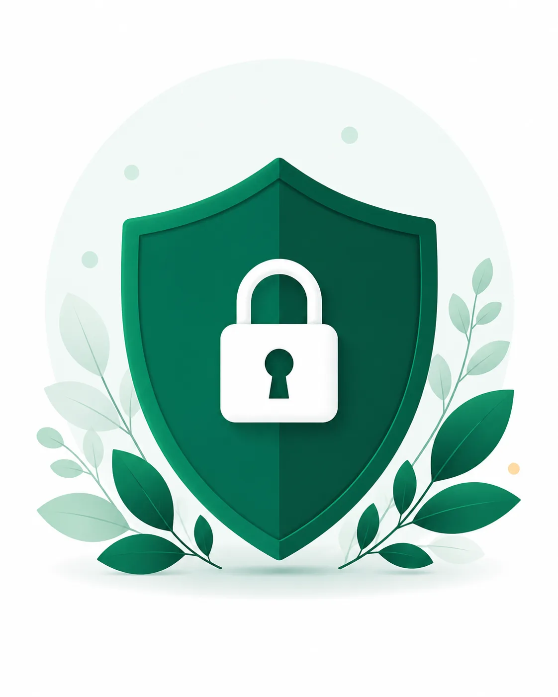 Shield and padlock representing privacy protection